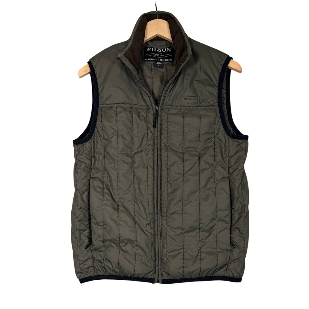 Filson Quilted Ultralight Vest XS Olive Green Puffer Gorpcore Pockets